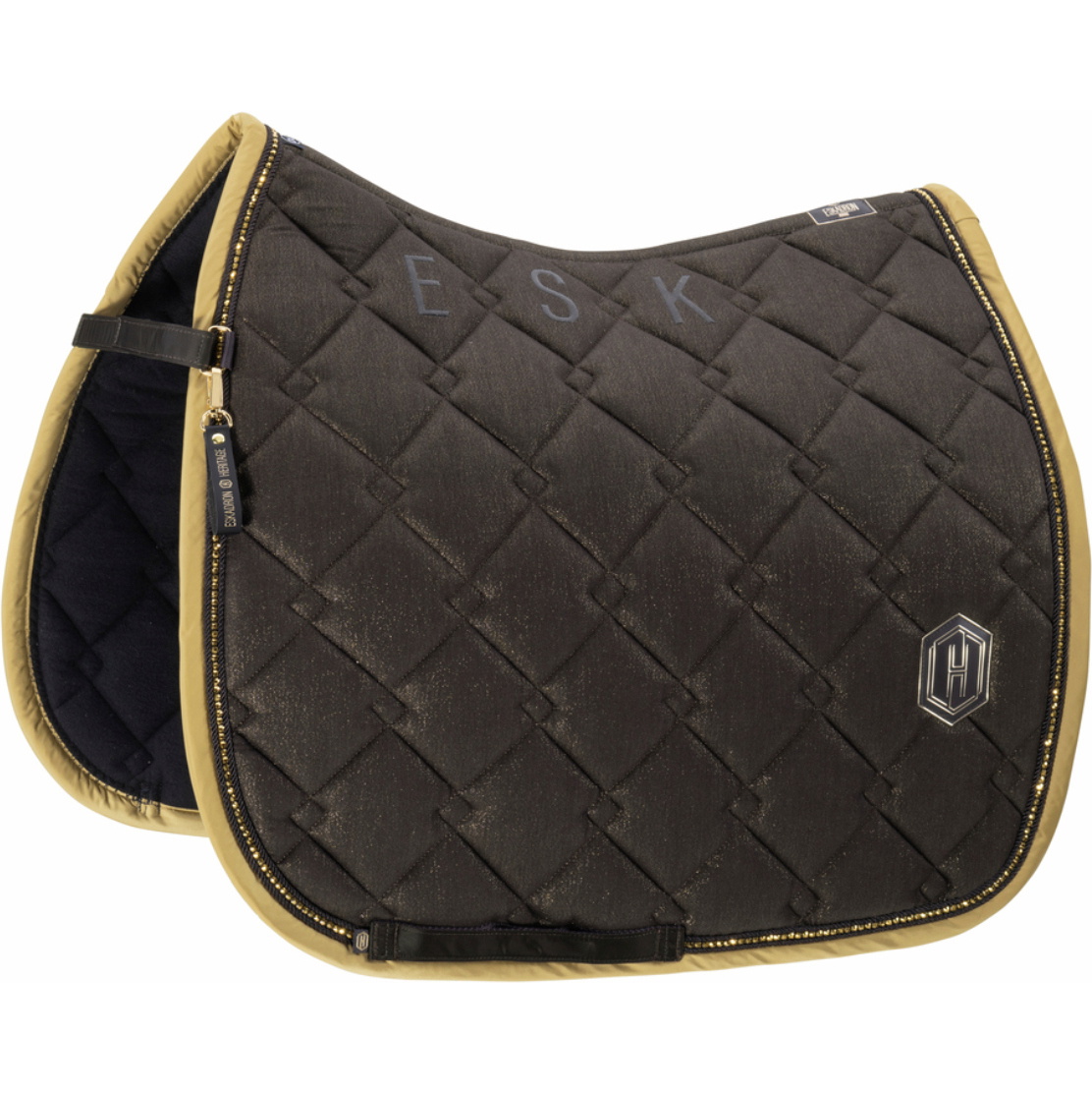 2025 Eskadron Héritage Coton Paillettes Cristal Couverture De Selle 211358 423 090 - Black Truffle